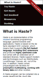 Mobile Screenshot of haste-lang.org